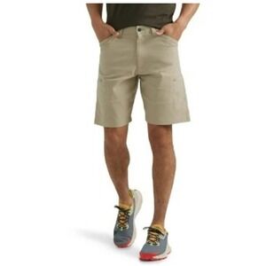 Wrangler Men's Cargo Shorts Size 42 Beige Outdoor Performance Zip UPF‎ 50 New